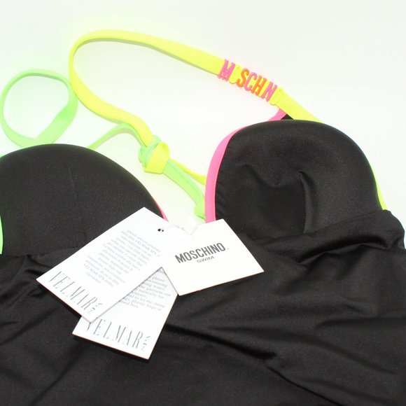 New Moschino One-piece Black/multi Swimsuit Size Small - Picture 3 of 5